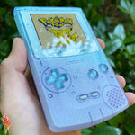 Semi-Transparent Pastel Blue/Purple Glitter XL IPS Backlit Nintendo Gameboy Color